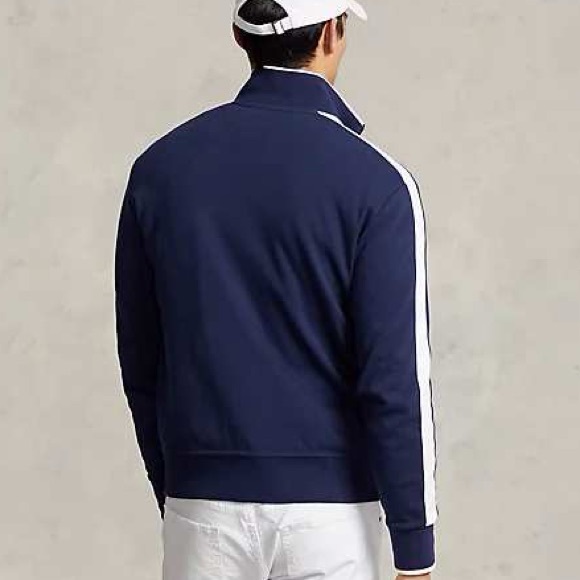 POLO RALPH LAUREN 100% Cotton Interlock Knit Track Jacket - sz 4XLT Black - Picture 13 of 16